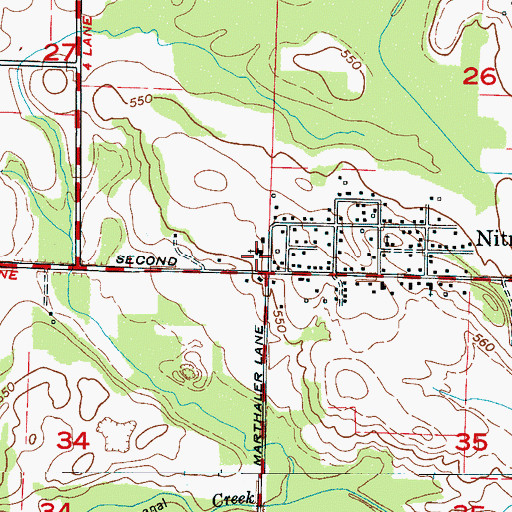 Topographic Map of Nitrate City Baptist Church, AL