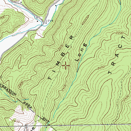Topographic Map of Timber Ridge, WV
