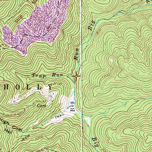 Topographic Map of Trap Run, WV