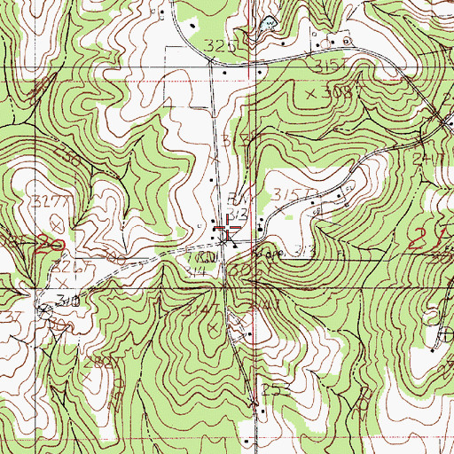 Topographic Map of Mount Union, AL