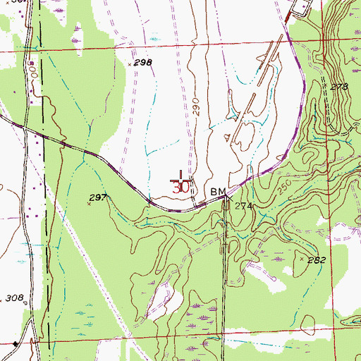 Topographic Map of Chiaha (historical), AL