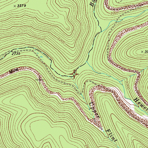 Topographic Map of Upper Flint Run, WV