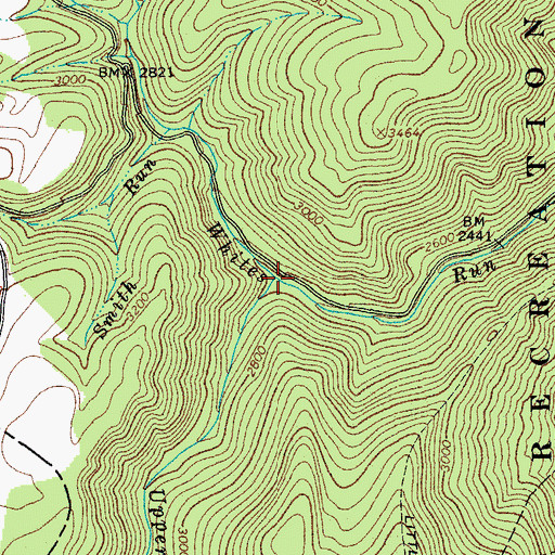Topographic Map of Upper Gulf Run, WV