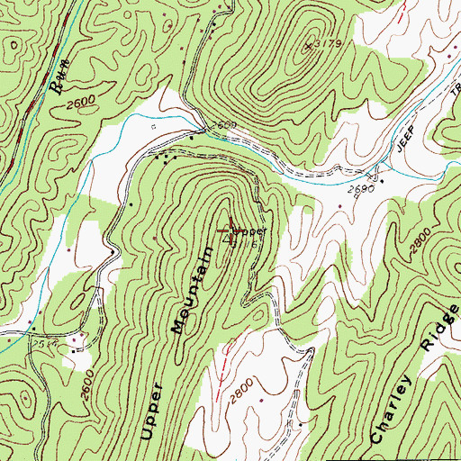 Topographic Map of Upper Mountain, WV