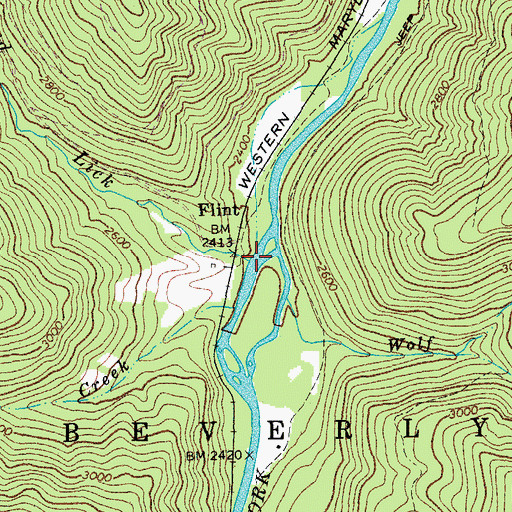 Topographic Map of Upper Pond Lick, WV