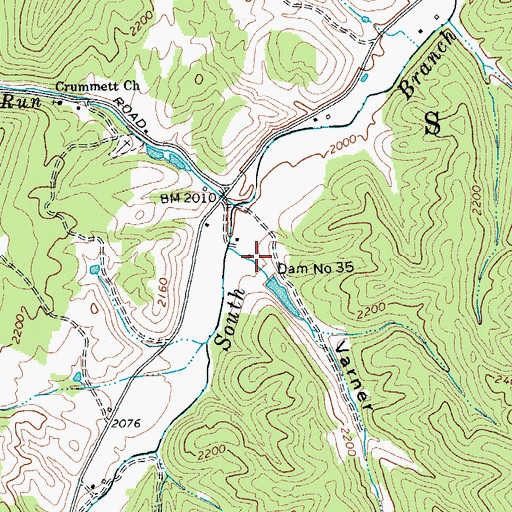 Topographic Map of Varner Hollow, WV