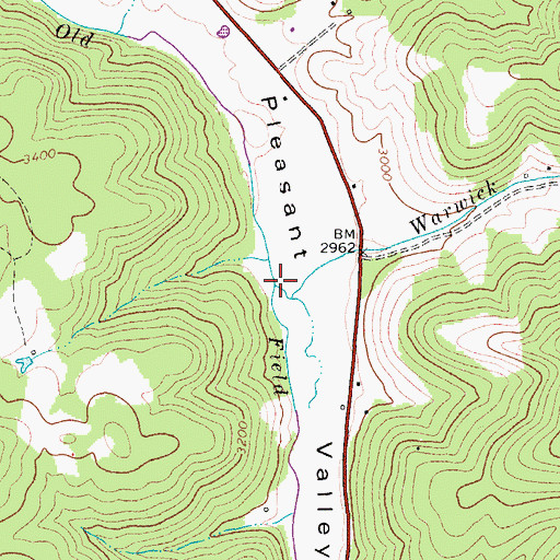 Topographic Map of Warwick Run, WV