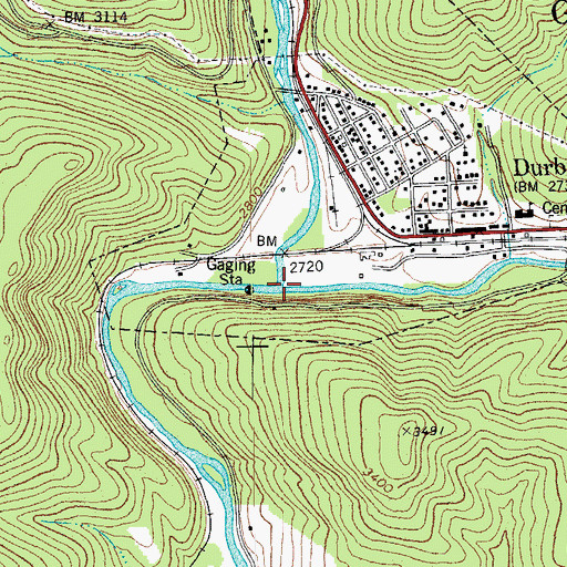 Topographic Map of West Fork Greenbrier River, WV