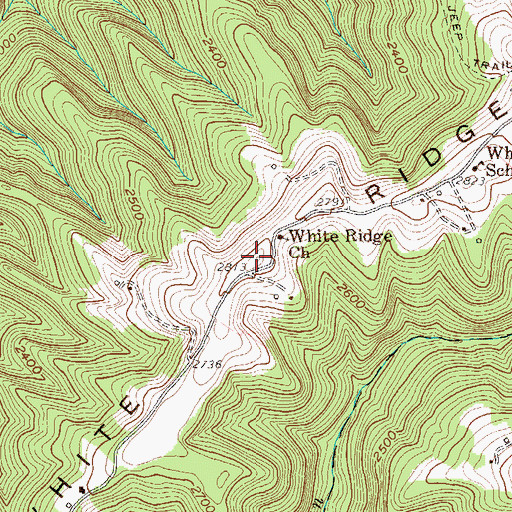Topographic Map of White Ridge, WV