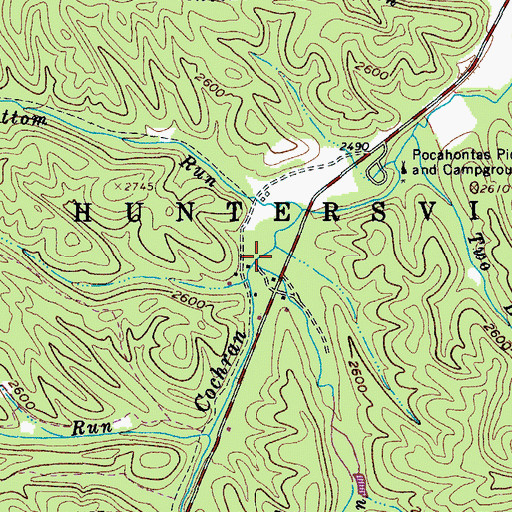Topographic Map of Widemouth Run, WV