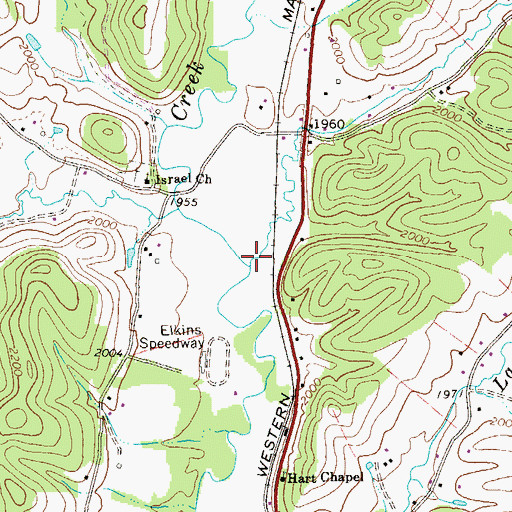 Topographic Map of Wilmoth Run, WV