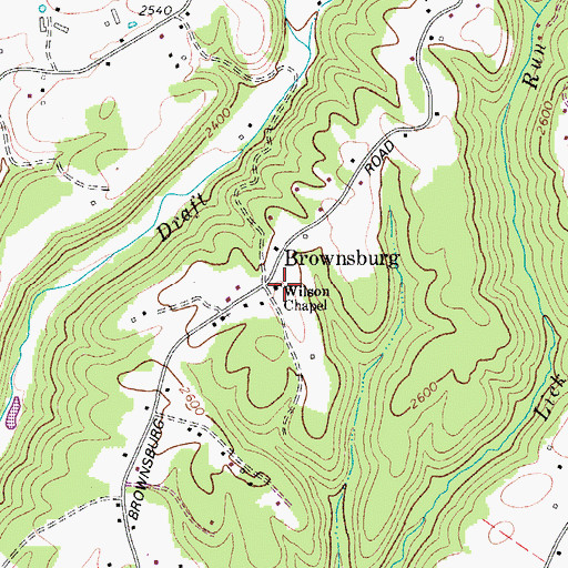 Topographic Map of Wilson Chapel, WV