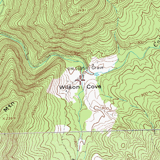 Topographic Map of Wilson Cove, WV