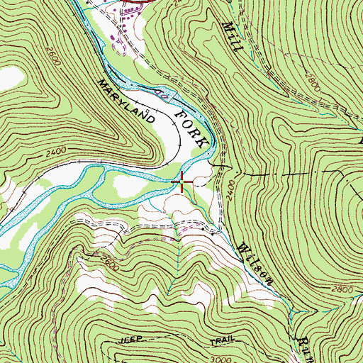 Topographic Map of Wilson Run, WV
