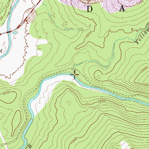Topographic Map of Yellow Creek, WV