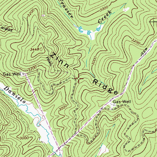 Topographic Map of Zinn Ridge, WV