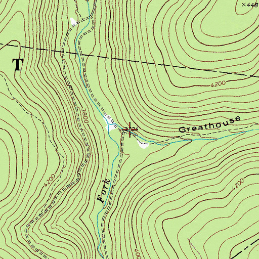 Topographic Map of Greathouse Hollow, WV