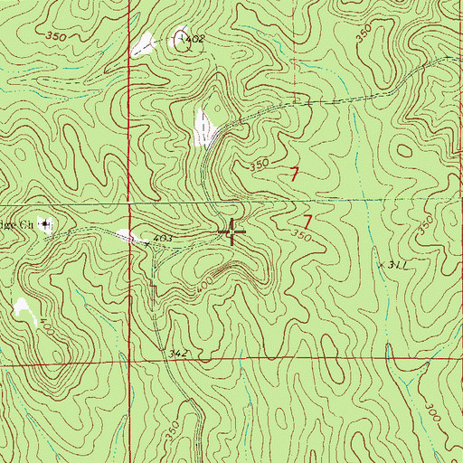 Topographic Map of Cole Ridge (historical), AL