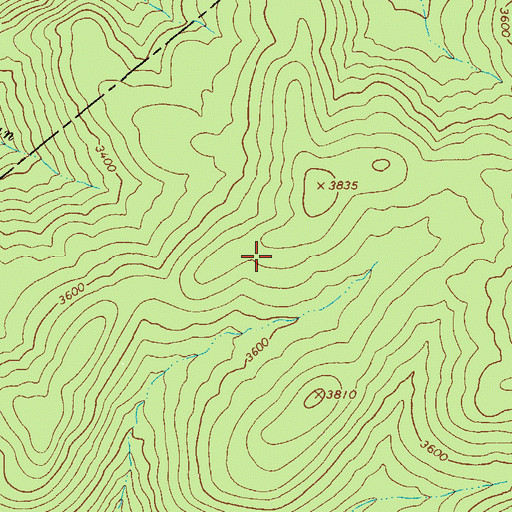 Topographic Map of County Line Trail, WV