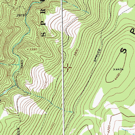 Topographic Map of High Meadows Trail, WV