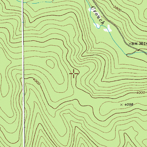 Topographic Map of Whitmeadow Hunter Access Trail, WV