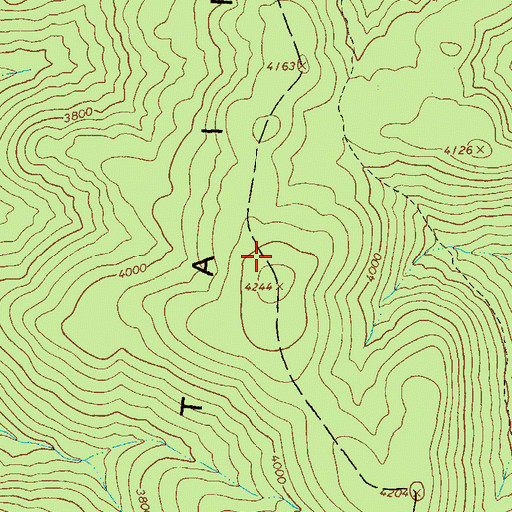Topographic Map of District Line Trail, WV