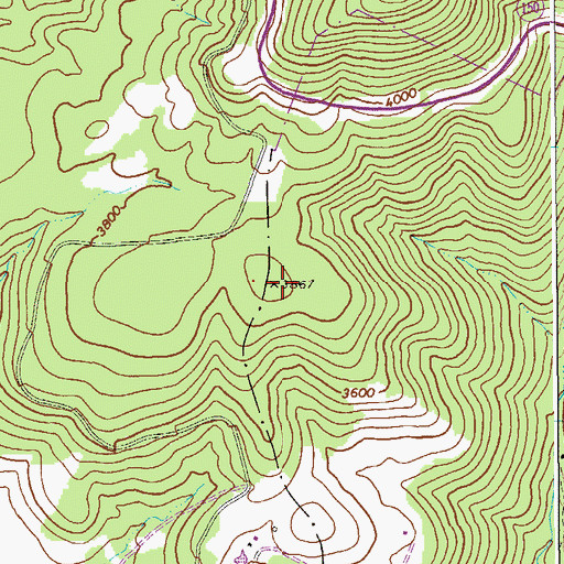 Topographic Map of Red Lick Overlook Point of Interest, WV