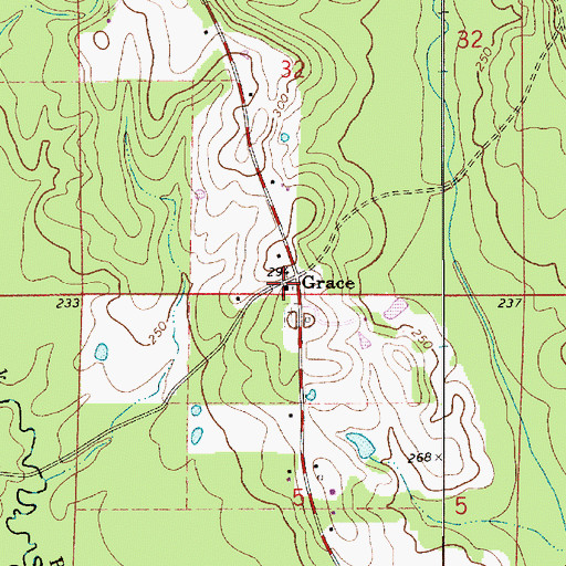 Topographic Map of Mount Olive West Baptist Church, AL
