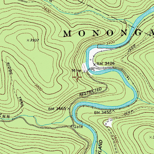 Topographic Map of Enviro Energy Mine, WV