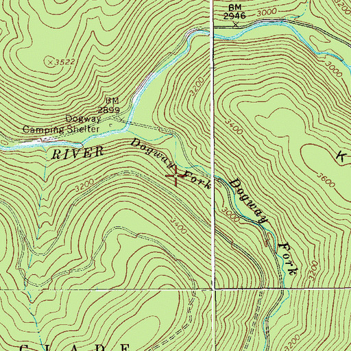 Topographic Map of Cranberry Back Country, WV