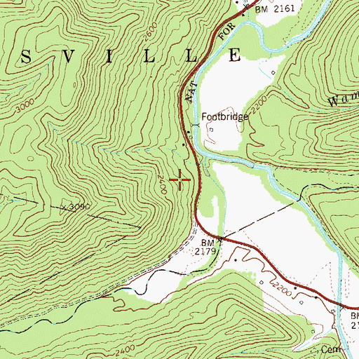 Topographic Map of Lieutenant Colonel Washington Memorial, WV