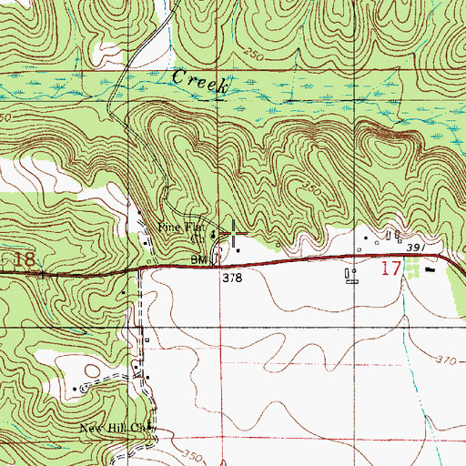 Topographic Map of Pineflat (historical), AL
