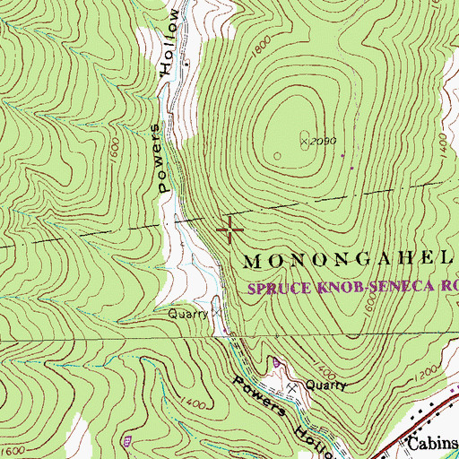 Topographic Map of Patomac District Ranger Station, WV