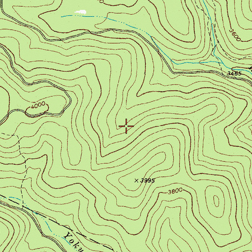 Topographic Map of Yokum Hunter Access Trail, WV