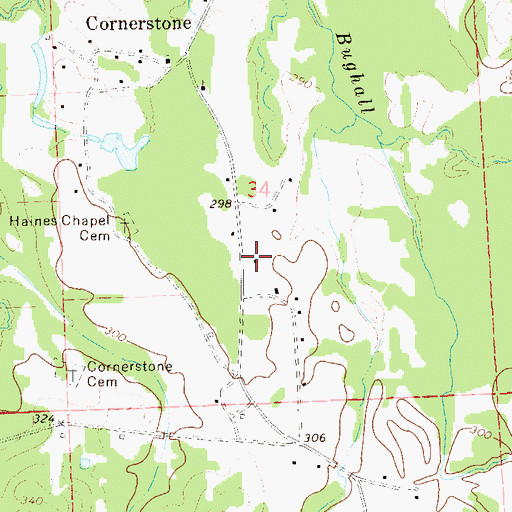Topographic Map of Cornerstone School (historical), AL