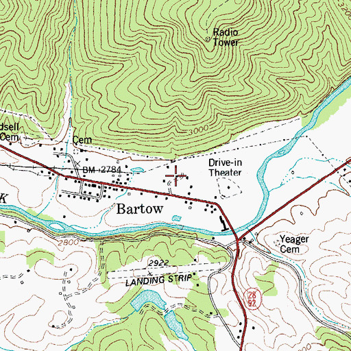 Topographic Map of Greenbrier District Ranger Station, WV