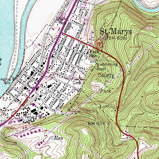Topographic Map of Independent Order of Odd Fellows Cemetery, WV