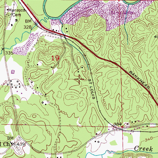 Topographic Map of Townley Mine, AL