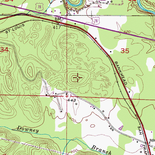 Topographic Map of Cedrum Number 1 Mine, AL