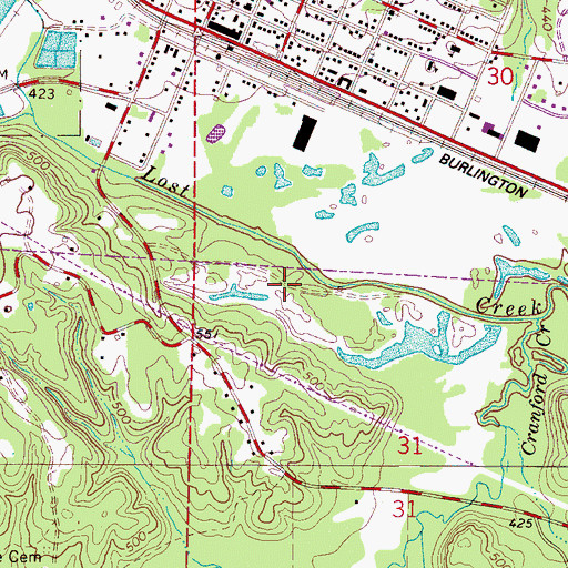Topographic Map of Elliots Mine, AL