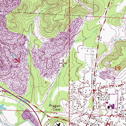 Topographic Map of Standard Mine, AL
