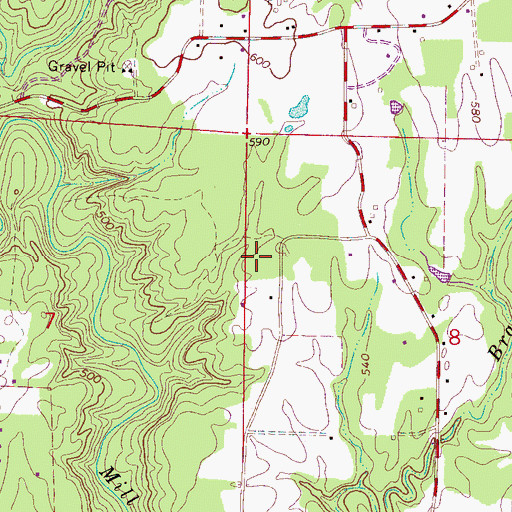 Topographic Map of Harris Slope Mine, AL