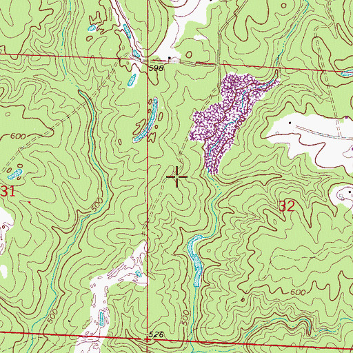 Topographic Map of Radiant Mine, AL