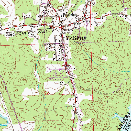 Topographic Map of Saint Stephens Christian Methodist Episcopal Church, AL