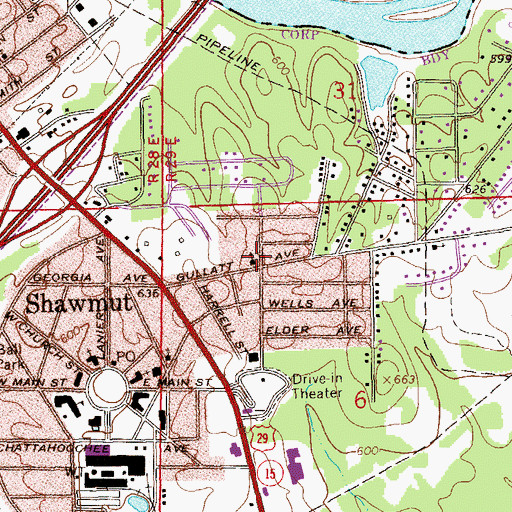 Topographic Map of Todd Congregational Christian Church, AL