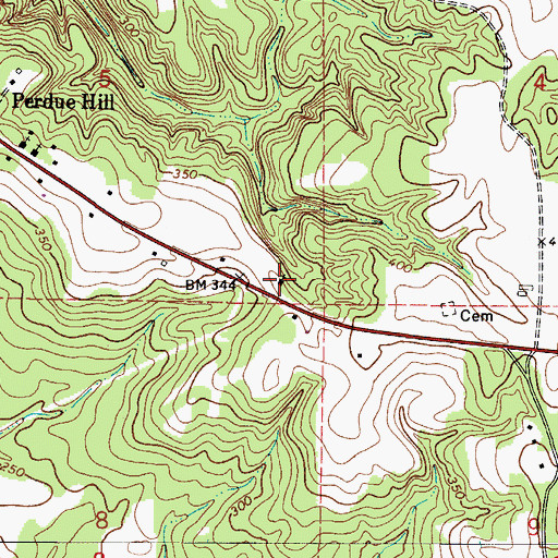 Topographic Map of Mount Rose Missionary Baptist Church, AL
