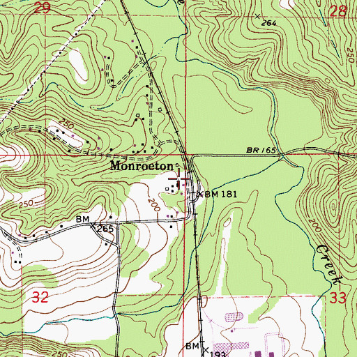 Topographic Map of Saint Andrew Church, AL