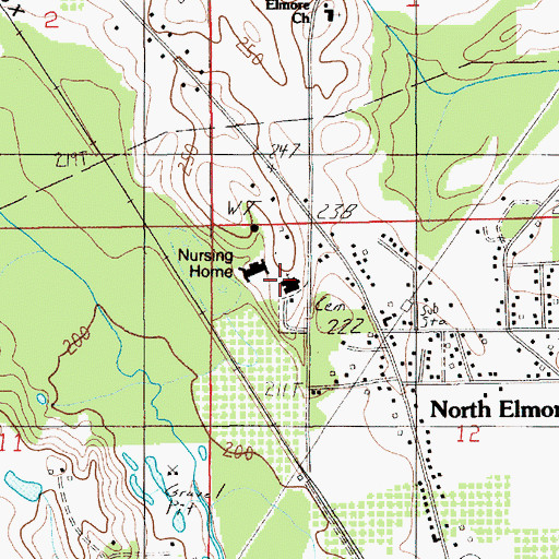 Topographic Map of Mount Hebron West Baptist Church, AL