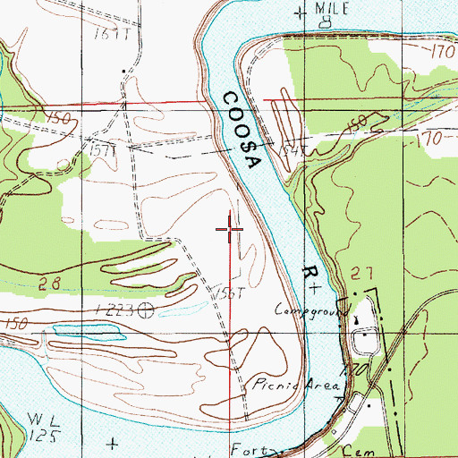 Topographic Map of Tomonpa (historical), AL