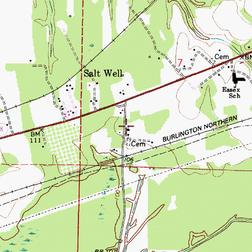 Topographic Map of Miller's Chapel African Methodist Episcopal Zion Church, AL
